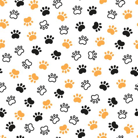 Seamless dog pattern with paw prints. Cat foots texture. Pattern with ...