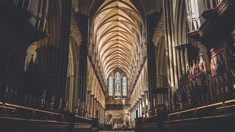 Photograph of cathedral interior, cathedral, church, Salisbury HD ...