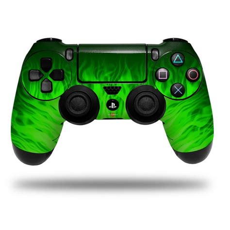 Skin Wrap for Sony PS4 Dualshock Controller Fire Green (CONTROLLER NOT ...