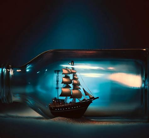 Ship in a Bottle Digital Art by Luca Ai - Fine Art America