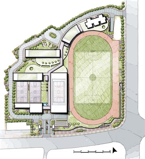 school master plan, landscape design | Campus design, School building ...