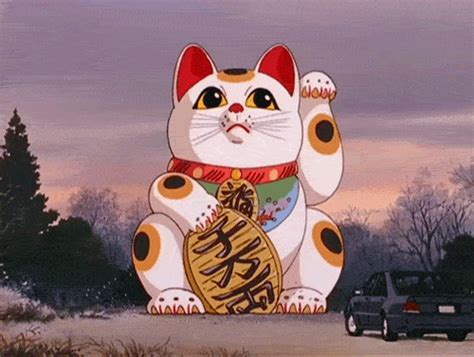 This Chinese Cat Waving Gif Updated - Cat Wrapping Paper Gif