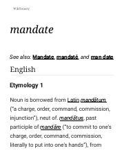 Understanding the Concept of a Mandate: Definition, Types, and | Course ...