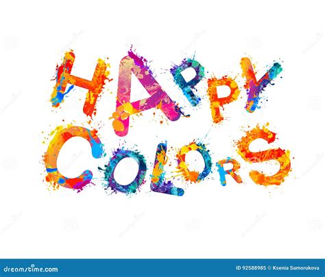 Happy Colors. Splash Paint Logo Stock Vector - Illustration of color ...