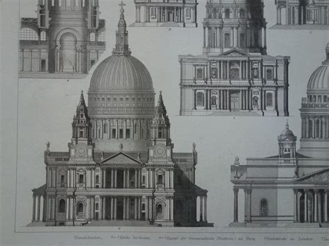 ARCHITECTURE Print St Paul's Cathedral Antique Pictures of - Etsy