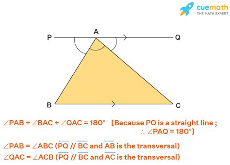 Angle Sum Property | Theorem | Proof | Examples- Cuemath