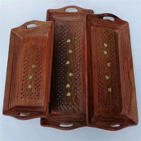 Wooden Serving Tray Set at Rs 380/set | Saharanpur | ID: 27292339730