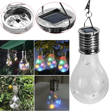 Home Garden Solar Light Bulb Waterproof Solar Rotatable Balcony Outdoor ...