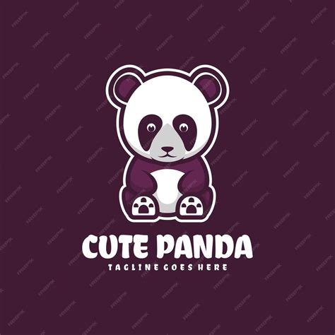 Free Vector | Cute panda mascot logo design