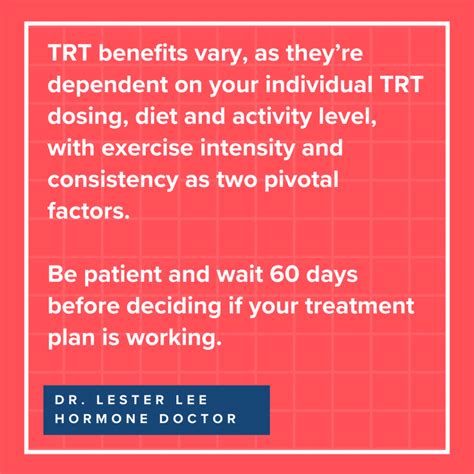 TRT Results From Patients - Timeline of TRT Benefits and Effects