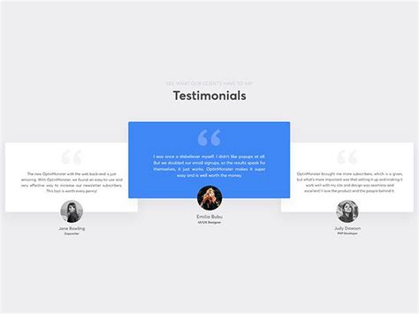 40 Impressive Testimonial UI Design Examples – Bashooka | Testimonials ...