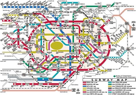 Tokyo train map english - Tokyo train station map english (Kantō - Japan)