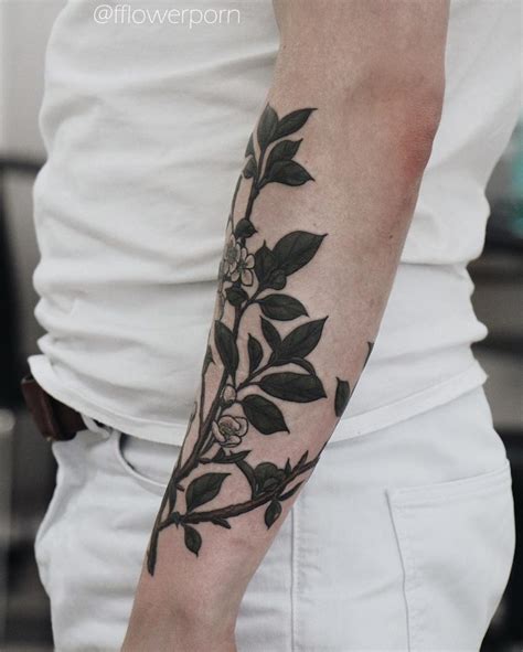 Apple branch in bloom tattoo - Tattoogrid.net