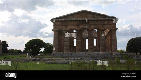 Temple of Athena in Paestum Stock Photo - Alamy