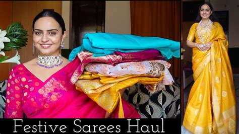 Premium Festive Sarees | Ethnic Plus - YouTube