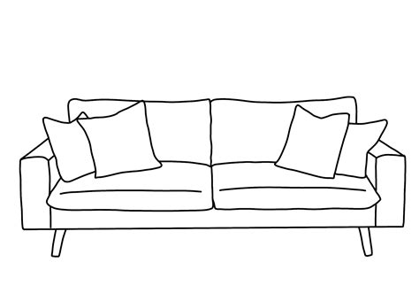 Sofa Drawing Easy