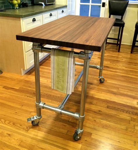 Butcher Block Rolling Kitchen Island Helps You Entertain Your Guests ...