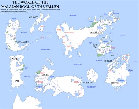 Malazan Book Of The Fallen World Map