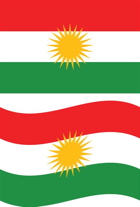 Kurdistan Flag. Kurdistan Flag illustration. Kurdistan Waving Flag ...