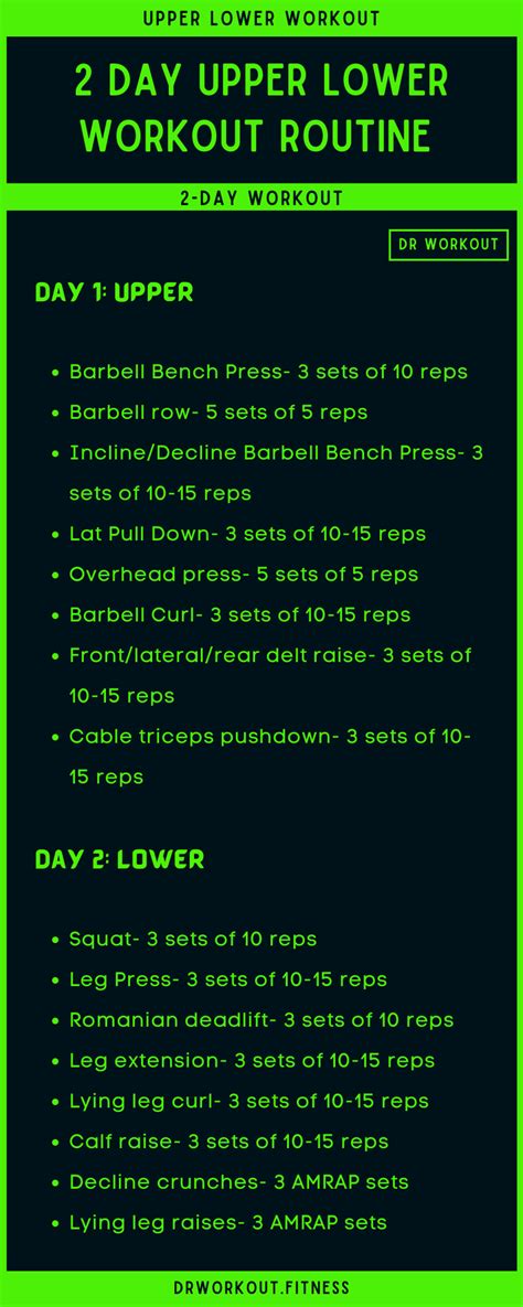 2 Day Split Workout Plan | Dr Workout