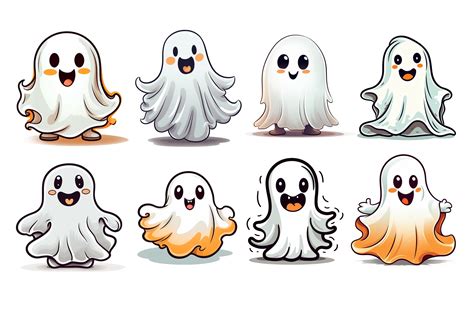 Cute Ghost Halloween Clipart Graphic by sayedhasansaif04 · Creative Fabrica