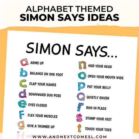 Simon says ideas for zoom - pikolda