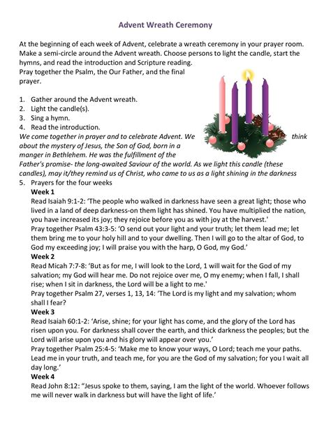 Advent Verses Printable