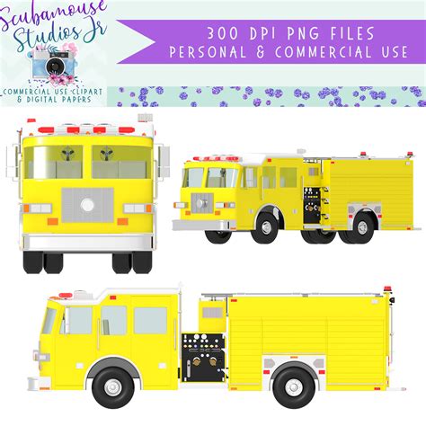 Fire truck clipart fire truck clip art clipart clip art | Etsy