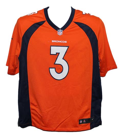 Russell Wilson Signed Denver Broncos Orange Nike XL On Field Jersey FAN ...