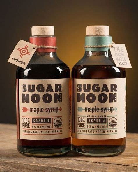 Sugar Moon Maple Syrup Packaging Design | Typography packaging ...