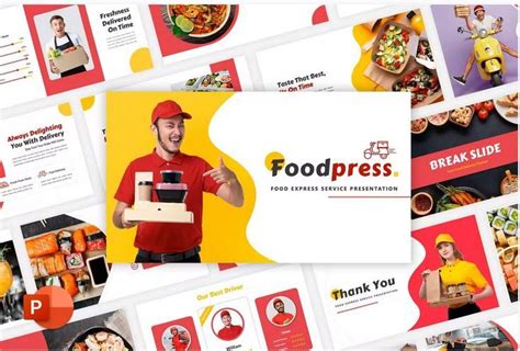 Foodpress - Food Delivery PowerPoint Template | Powerpoint templates ...