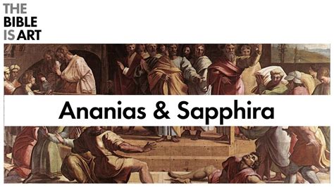 The Art of Ananias & Sapphira | Acts 5:1-11 - Acts 5:1-11 - Bible Portal