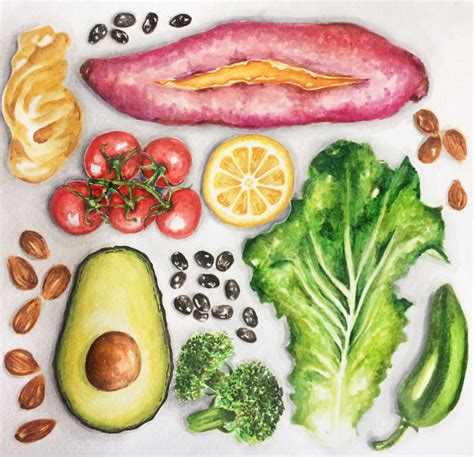 Watercolor Healthy Food + The Calm After The Storm - Erika Lancaster ...