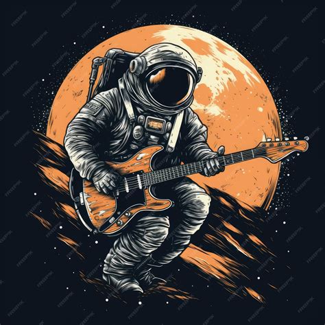 Premium AI Image | spaceman space tshirt tattoo design mockup printable ...