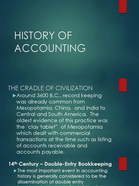 History of Accounting | PDF | Accounting | Service Industries