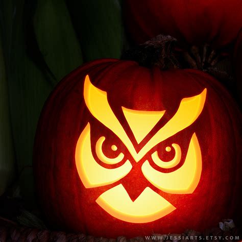 Printable Owl Pumpkin Carving Stencil Halloween Pumpkin - Etsy UK