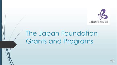 The Japan Foundation Grants and Programs - YouTube