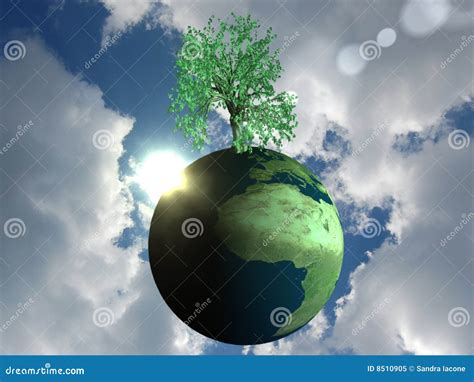 Eco-friendly globe stock illustration. Illustration of cloudy - 8510905