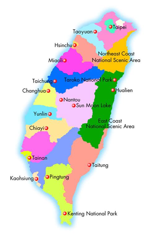 Taiwan Map Political Regional | Maps of Asia Regional Political City