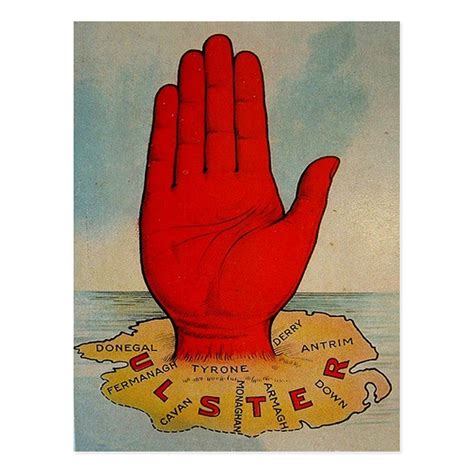 Ulster Red Hand & Map Postcard | Zazzle | Ulster, Scots irish, Orange order