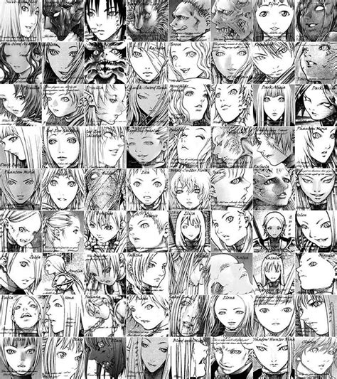 Claymore characters by Norihiro Yagi: Isley, Rigaldo, Dauf, Riful ...