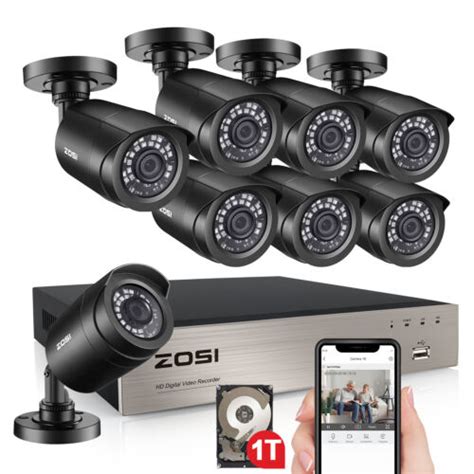 ZOSI 5MP Lite 8CH DVR 1080P Security Camera System with Hard Drive 1TB ...