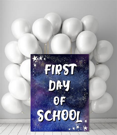 Printable First Day of School Banner Back to School Photo Prop | Etsy