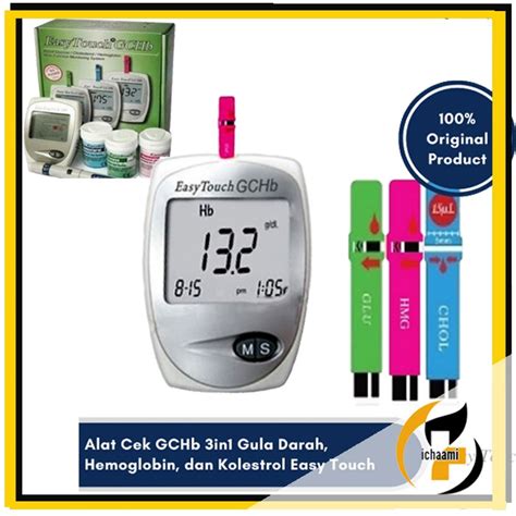 Alat Cek HB Tes Hemoglobin Easy Touch GCHb 3 in 1 Bisa Cek Gula Darah ...