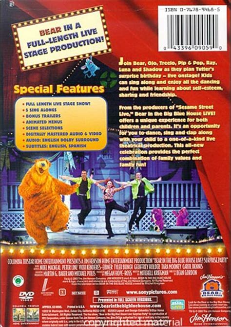 Bear In The Big Blue House: Live! (DVD 2003) | DVD Empire