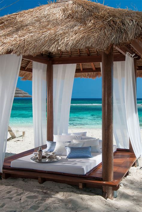 Luxury Beach Cabanas at Sandals Royal Bahamian