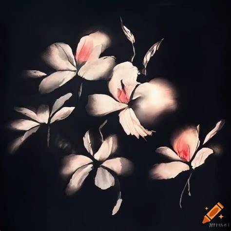 Chinese ink painting of flowers