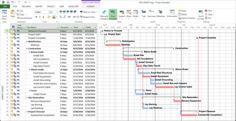 Displaying Two Baselines in Microsoft Project Gantt Chart