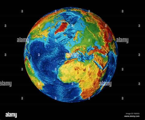 EARTH: TOPOGRAPHY. /nDigital image of the topography of the Earth ...