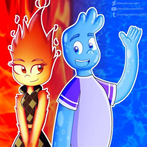 Wade and Ember (Elemental) by NeviaGreatestArt on DeviantArt